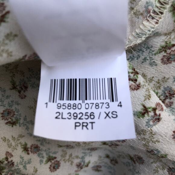 Karen Kane Flutter Sleeve Ruffle Top Floral Print Blouse Women's Size XS NWT - Picture 14 of 16